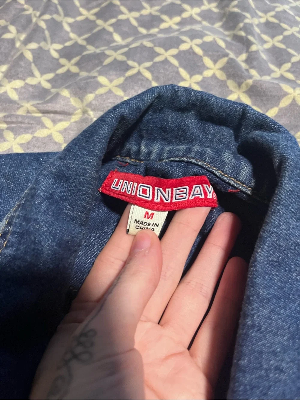 Dark Blue Distressed Denim Jacket - Men's Casual Trucker